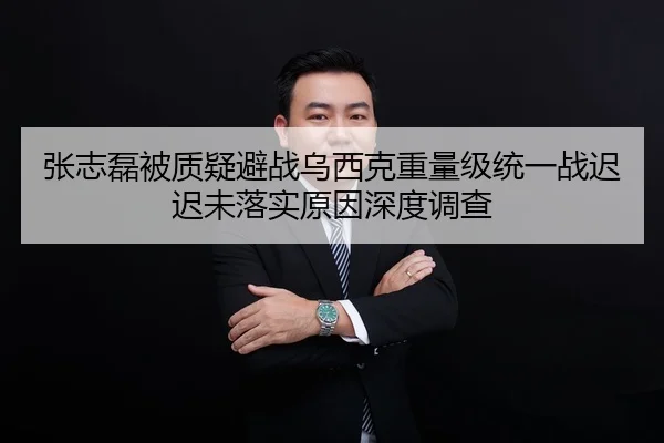 张志磊被质疑避战乌西克重量级统一战迟迟未落实原因深度调查